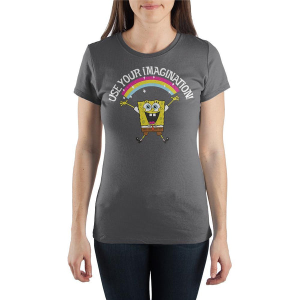 Spongebob Squarepants Rainbow TShirt Juniors Graphic Tee