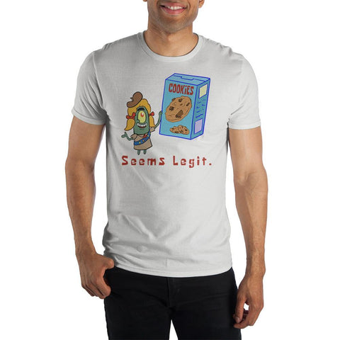 SpongeBob SquarePants Plankton Crew Neck Short Sleeve T shirt