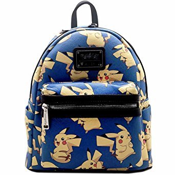 Loungefly X Pokemon PIKACHU AOP Mini Backpack in Blue/Yellow