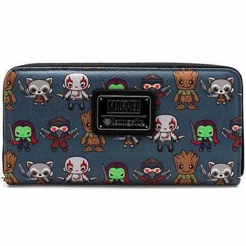 Loungefly X Marvel Guardians of the Galaxy Kawaii Zip Around Wallet