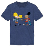 Nickelodeon Hey Arnold! Fist bump Men's Navy Tee Shirt