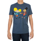 Nickelodeon Hey Arnold! Fist bump Men's Navy Tee Shirt
