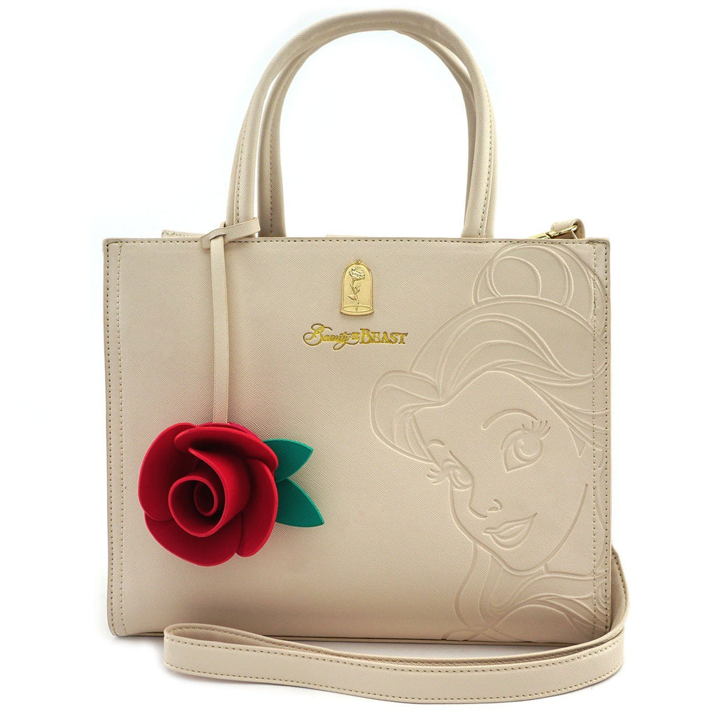 Loungefly x Beauty and The Beast Belle Embossed Charm Bag