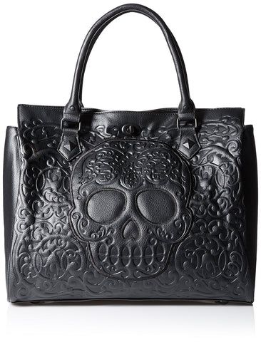 Loungefly Lattice Skull Tote Shoulder Bag