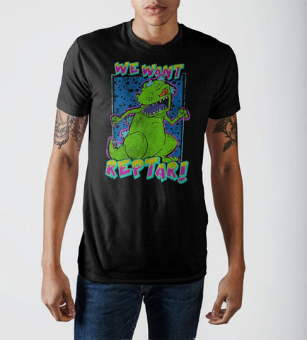 We Want Reptar! Black T-Shirt