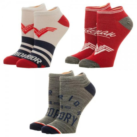 Wonder Woman Women's Ankle Socks 3 Pack