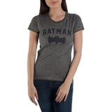 Batman Bat High Low Boyfriend Juniors Top T-shirt Tee Shirt
